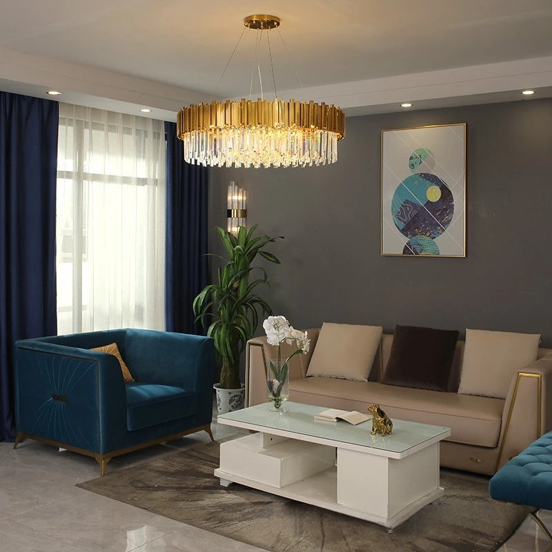 Gold Crystal LED Chandelier Lighting