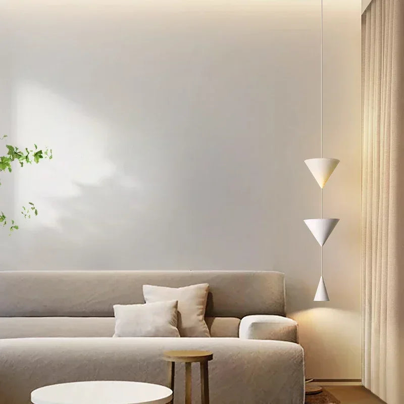 Hanging Lamp Decoration for Living Room US Plug Long Wire Design Led Pendant Lights Geometric Pendant Bedside Light Fixture