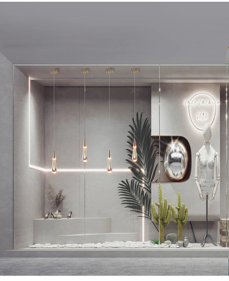 Modern Bubble Crystal Pendant Lights Indoor Hanging Lamp For Dining Room Bedroom Shop Bar Cafe Drop Pendant Lamp Home Decoration