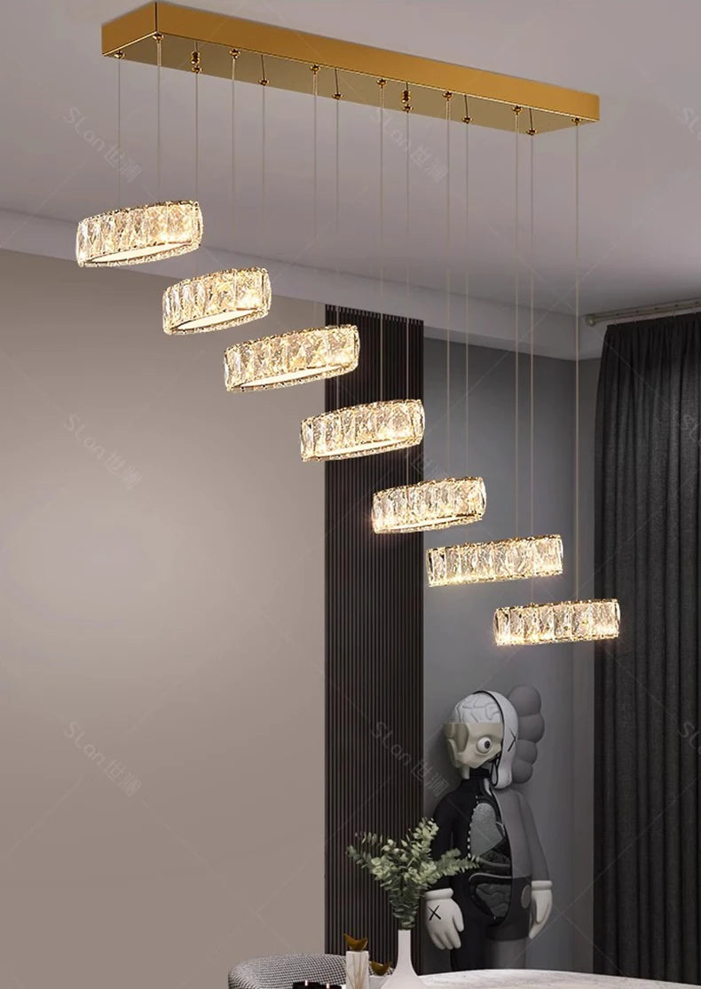 home decorationPendant lights, luxury crystal living room chandelier, dining room Pendant lamp, ceiling light, indoor lighting