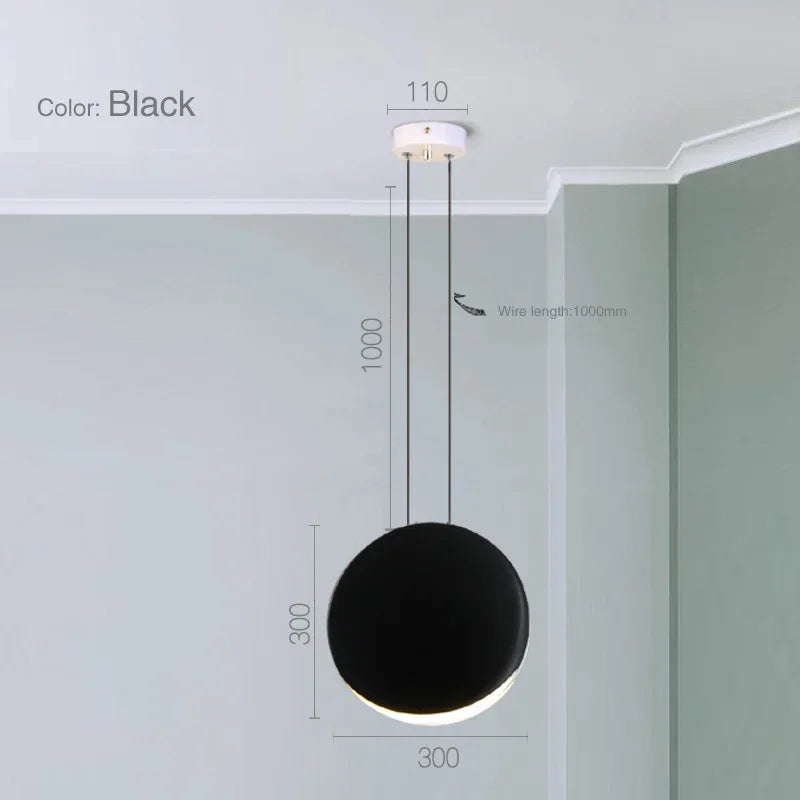 Scandinavian chandelier Dining room Coffee Shop Bar Kitchen Island Chandelier minimalist Moon lamp Crescent pendant lamp