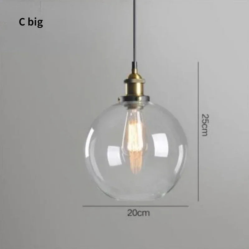 Nordic American Style Country Simple Industrial Vintage Glass Chandelier Creative Living Room Restaurant Bar Light Fixture