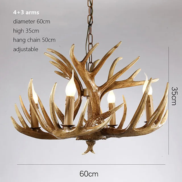 American Antler Pastoral Chandelier