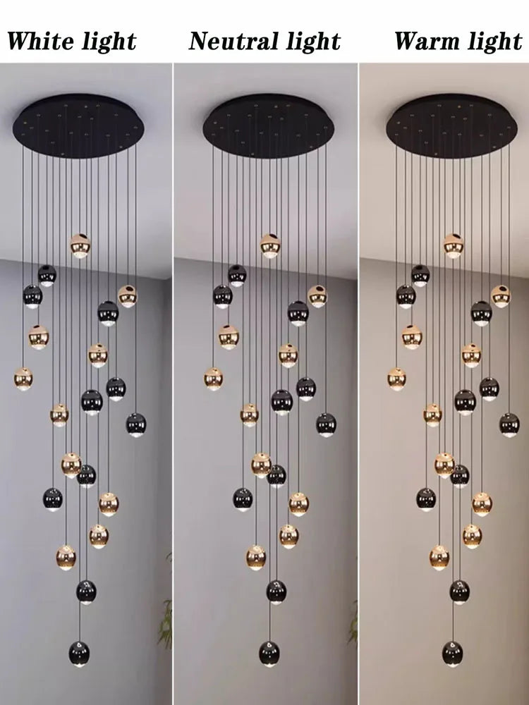 Pendent Lamp Stairs Chandelier lighting Living room Modern Pendant Lights for Kitchen Island Lustre stairs Hanging Ceiling Lamp