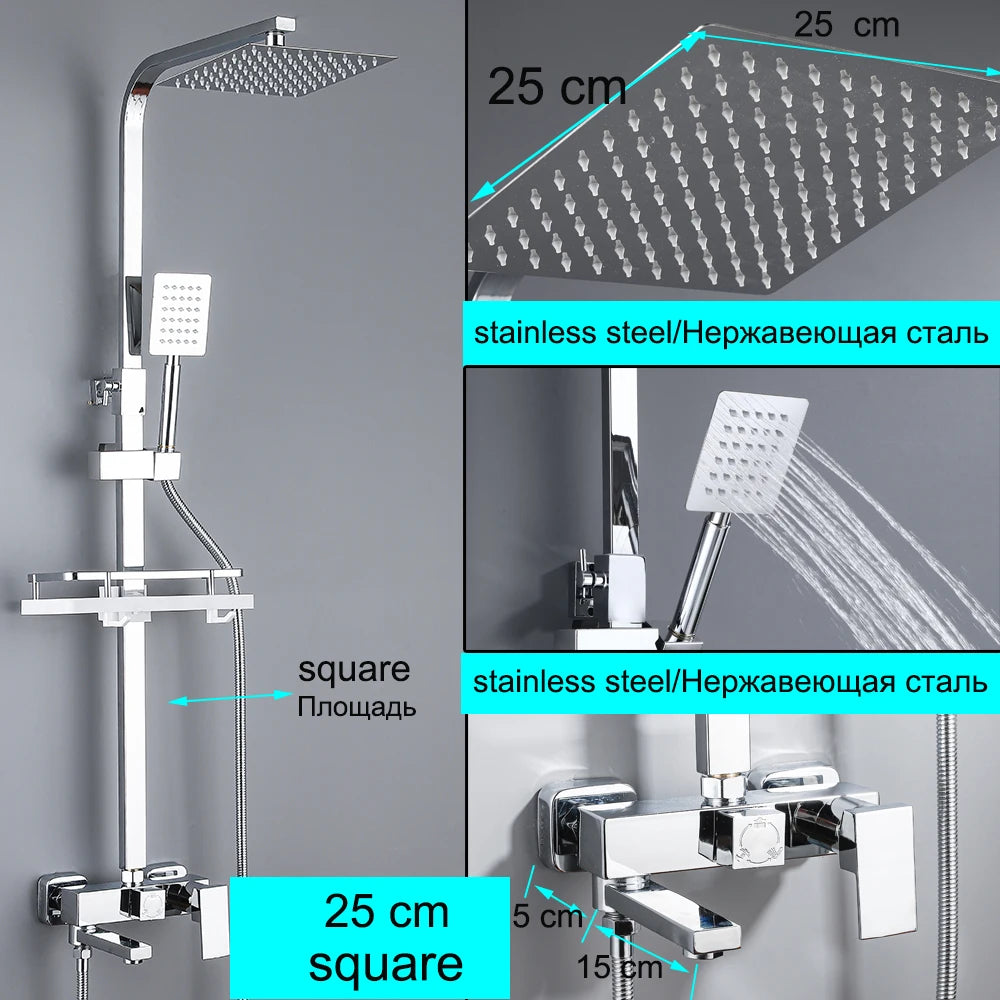 Long Spout Black Shower Faucet Cold Hot Multifunction 304 Stainless Steel Bathroom Bathtub Tap With Spray Bidet