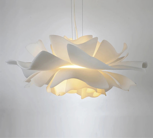 Nordic modern living room dining room simple white romantic flower chandelier girls' room creative bedroom chandelier