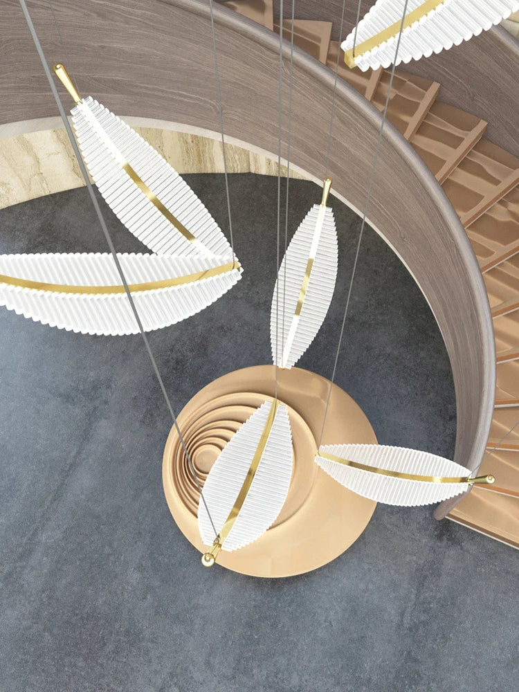 Luxury Modern Minimalist Leaf Art Chandelier