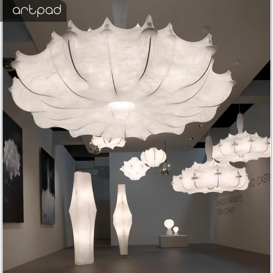 Artpad Italian Designer Flos Silk Pendant Lamp Chandelier for Living Room Dining Room Bar Island Ceiling Chandelier for Bedroom