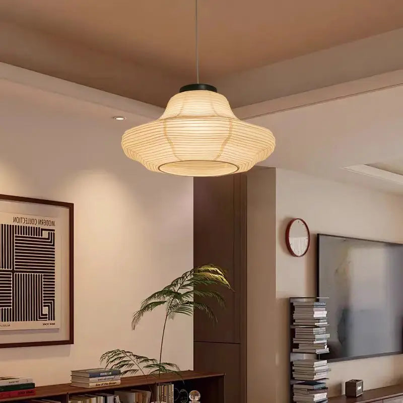 Noguchi pendant light Dining Room Rice paper lantern light for Restaurant Decor kitchen island Wabi-sabi loft shop hanging light