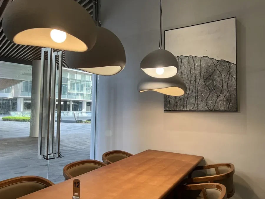 Japanese Wabi-sabi Style Living Room Chandeliers Dining Room Bar Lights Nordic Designr Curve Pendant Lights LED Home Decoration