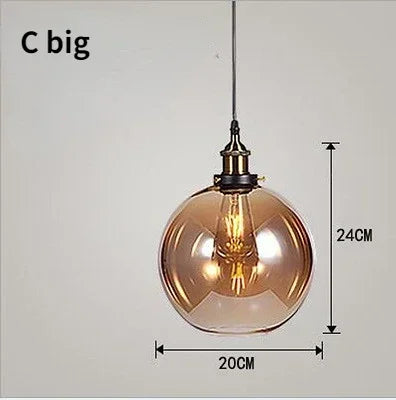 Nordic American Style Country Simple Industrial Vintage Glass Chandelier Creative Living Room Restaurant Bar Light Fixture