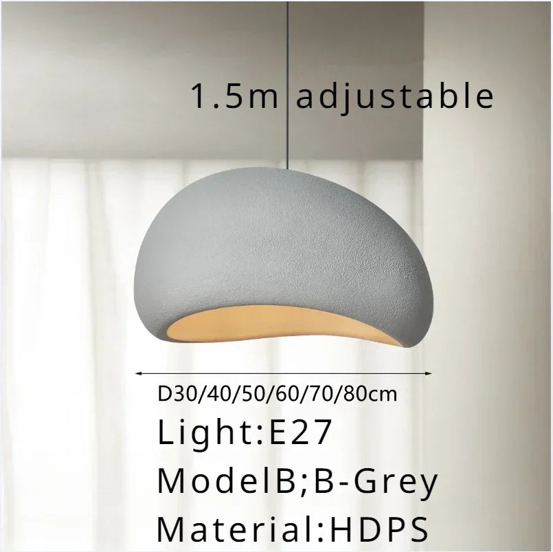 Modern minimalist E27 chandelier dining room living room chandelier bedroom bar designer B&B Japanese style wabi-sabi chandelier