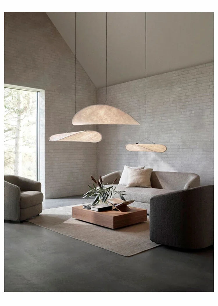 Modern LED Silk Pendant Lamp Nordic Creative Ceiling Pendant Restaurant Living Room Lighting Home Decoration Fabric Pendant Lamp