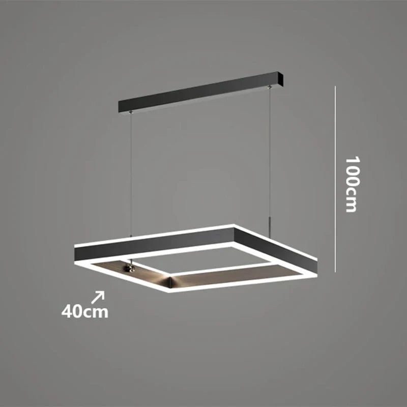 Nordic Square Tiered Chandelier