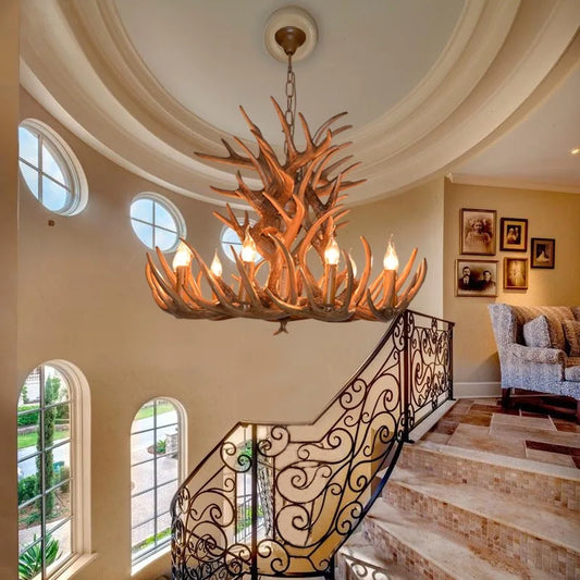 American Antler Pastoral Chandelier