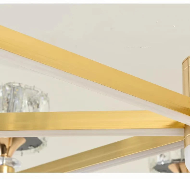 Nordic LED Luxury Living Room in Gold and Black