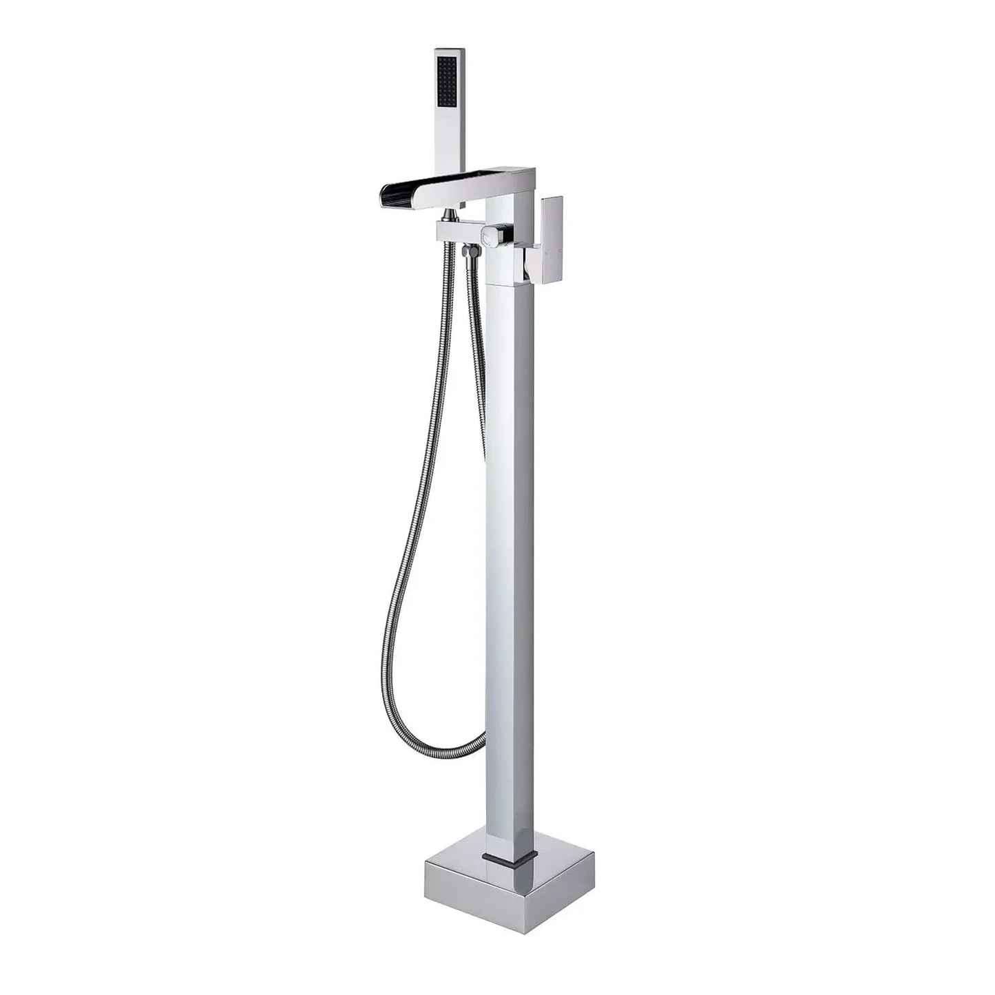 Luxury Matte Black Bathtub Faucet Freestanding Bathroom Tub Faucet  6 Types Spout Floor Mounted Bath Shower Mixer Tap