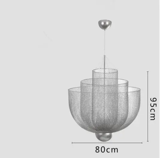 Italy Design Metal Grid Lamparas LED Chandelier Modern Fashion Home Deco Cloth Store Living Dining Room Pendant Lighting Fixture