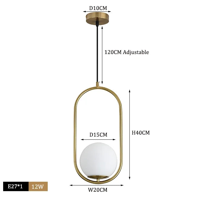 Modern Glass Ball Pendant Lights