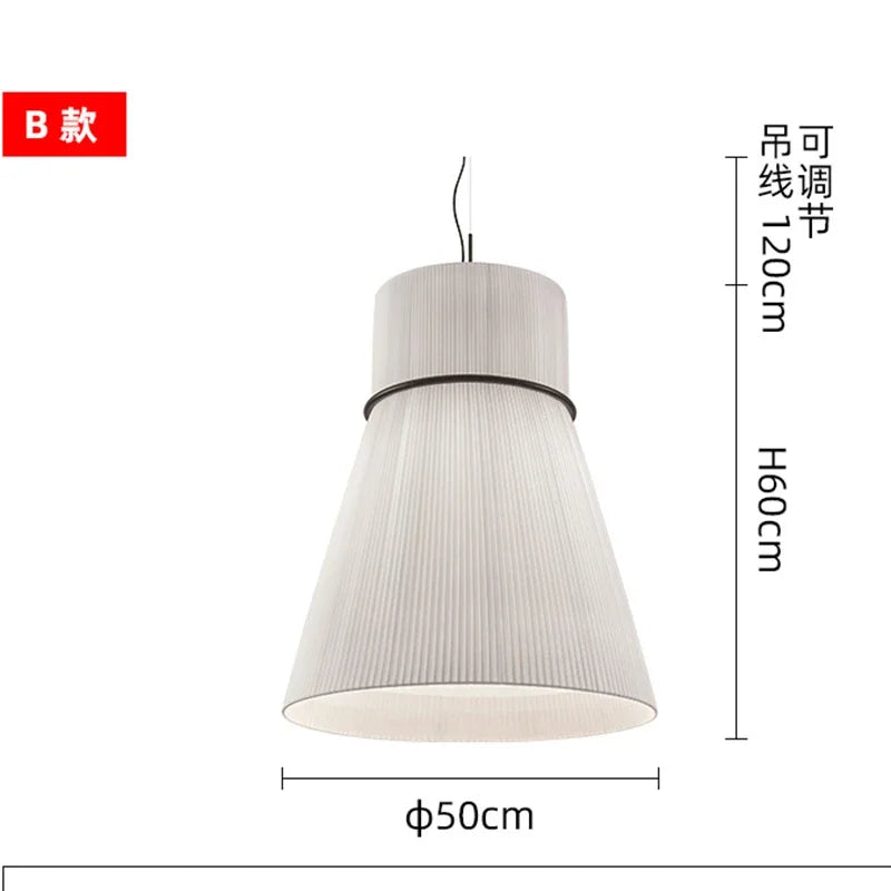 Folie pendant lamp for dining room fabric hanging lamp white pleated Restaurant Lamps Japanese Cafe bar table Decorative Lamp