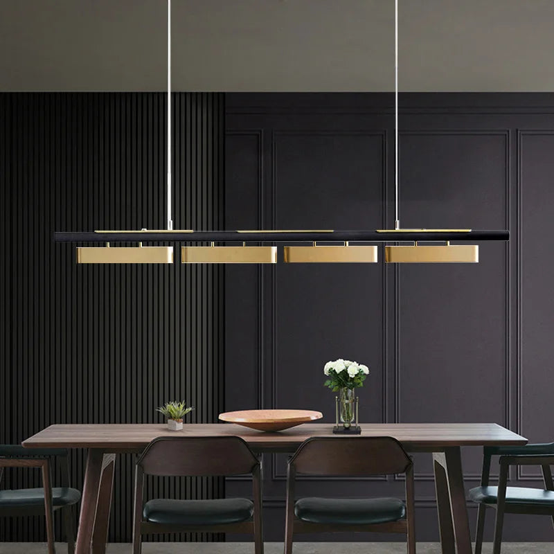 Modern Minimalist Strip LED Chandeliers Long Living Dining Room Coffee Desks Kitchen Pendant Lights Home Indoor Lighting Fixture