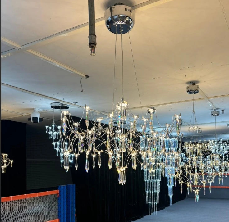 New Light Cube Gypsy Firefly Crystal Chandelier Advanced Sense Empty Living Room Light