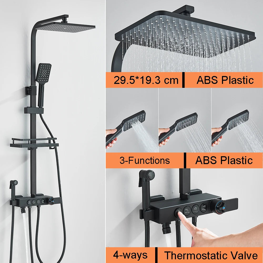 Promotion Shower Faucet Floor Mounted Bathtub Faucet Wall Bath Shower Set Ship From Brazil / EU /CA/MX Warehouse