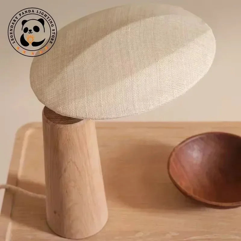 Japanese Zen Art Wabi-sabi Solid Wood Table Lamp
