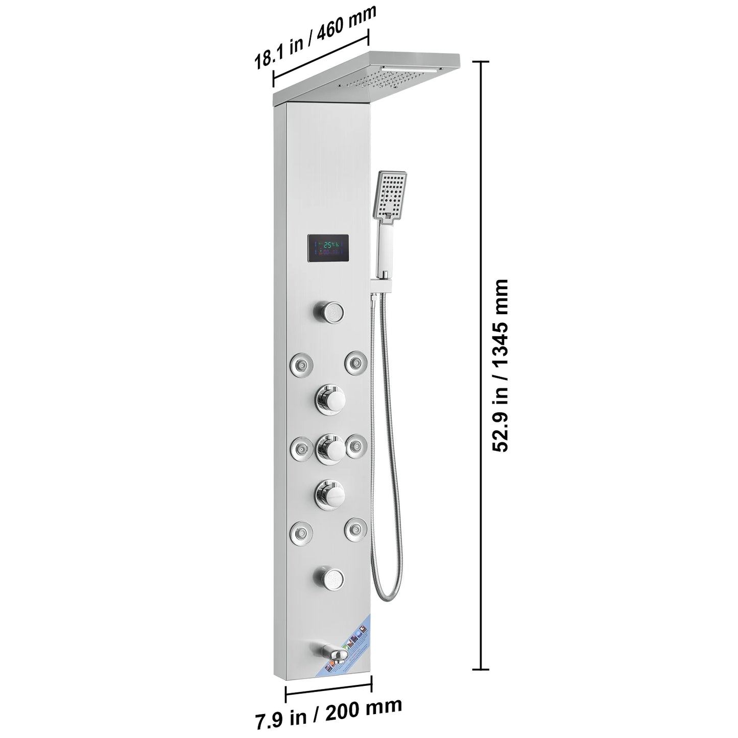 VEVOR Shower Panel System 4 Shower Modes Shower Panel Tower Rainfall Waterfall
