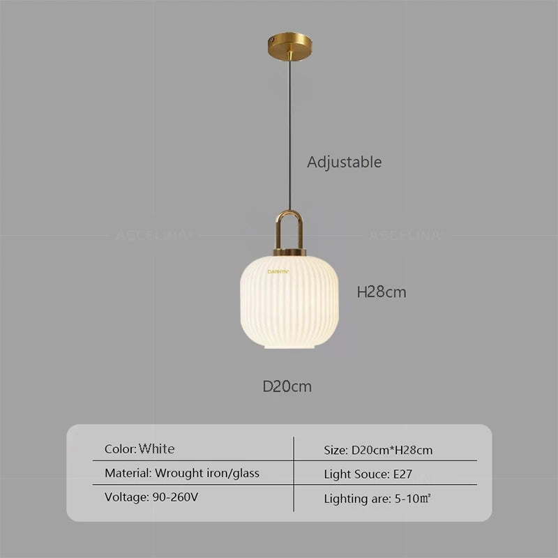 Glass Pendant Light Japanese Lamp