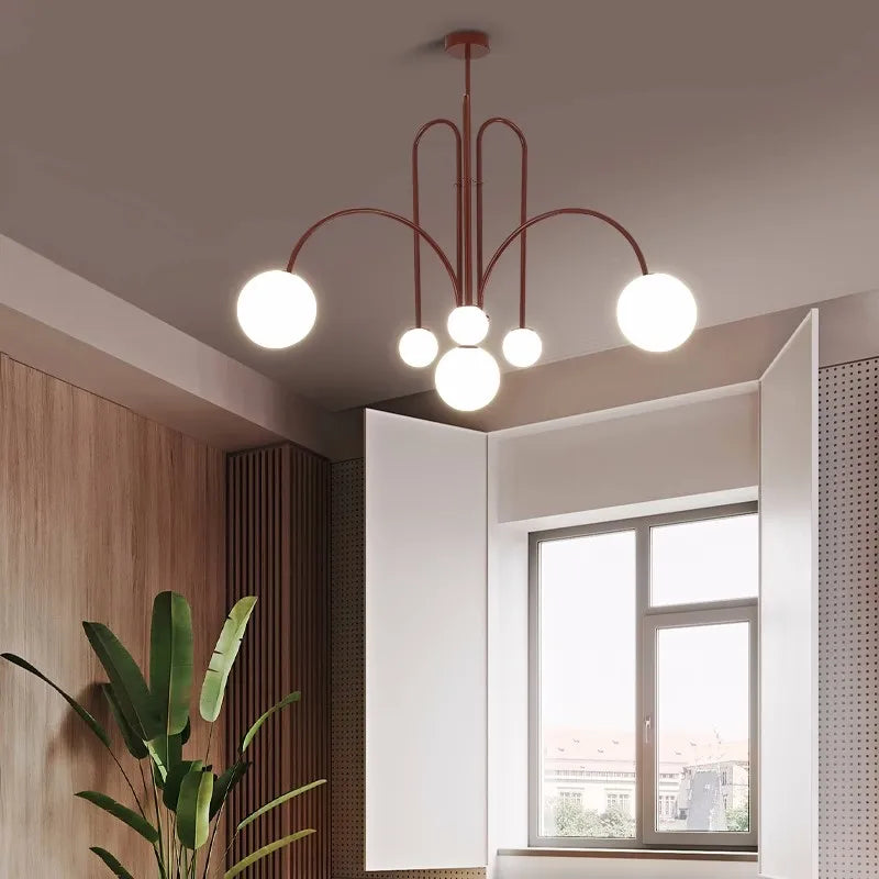 Chandelier Italian Room Decor Ceiling Lamp Magic Beans House Appliances Led Modern Iron Glass Style Pendant Lights for Home