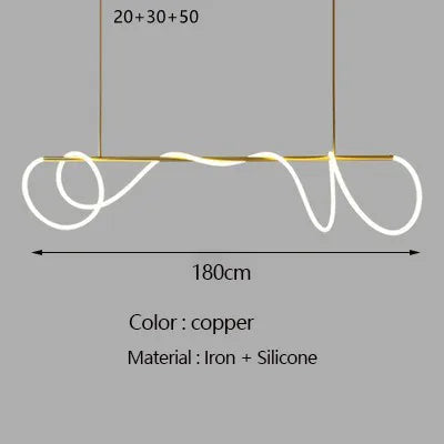 Nordic LED Long Hose Chandelier