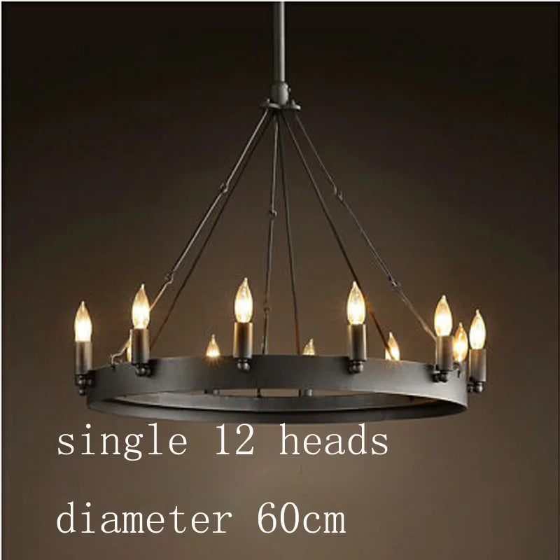 American Retro Iron Double Pendant Lamp