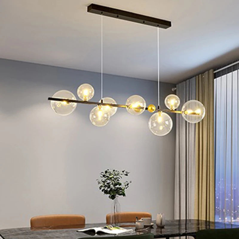 Nordic Chandeliers with 8 Oversized Glass Bulbs