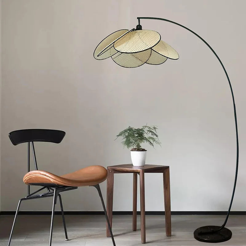Modern Living Room Pendant Lamp Dining Room Leaf Grid Rural Hand Made Rattan Art Screen Cchandelier Bedroom Home Decor 110V 240V