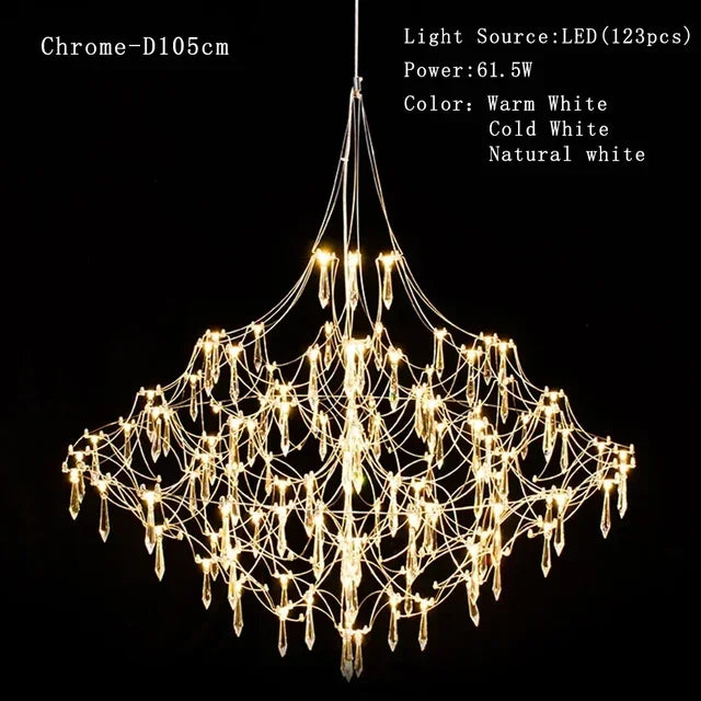 New Light Cube Gypsy Firefly Crystal Chandelier Advanced Sense Empty Living Room Light