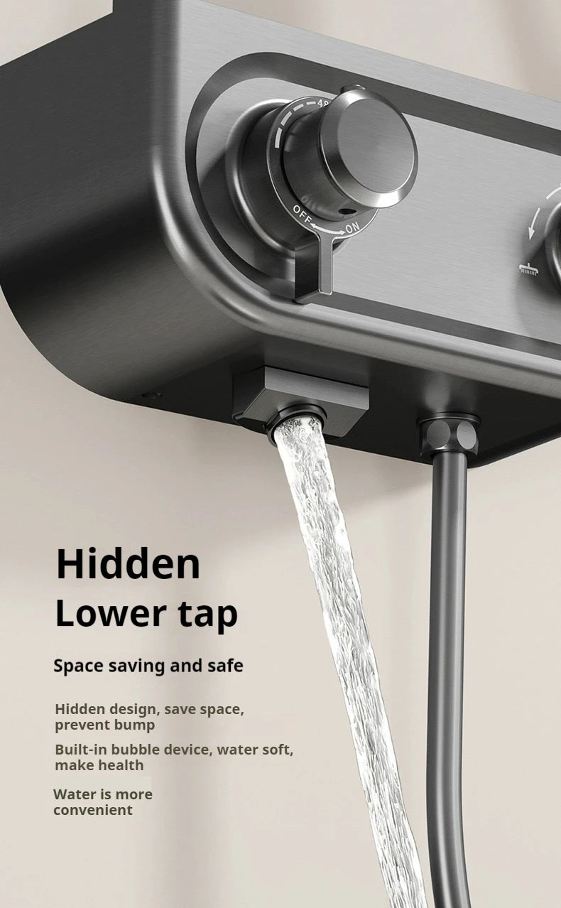 Smart Shower Set with Digital Display LED Atmosphere Light
