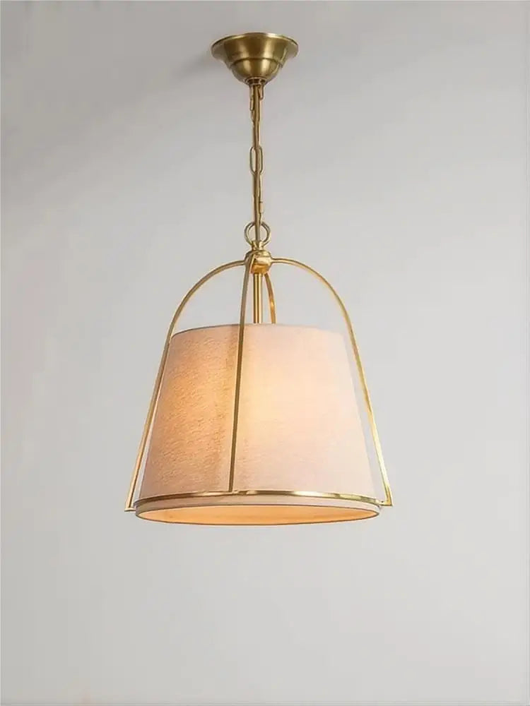 American Simple Dining Room Cloth Chandelier Minimalist Restaurant Bar Creative LED Light Bedroom Cloth Study  Pendant Lamp