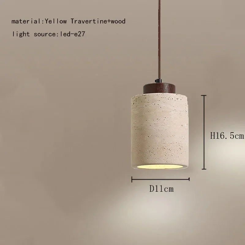 White Travertine and Marble Droplight