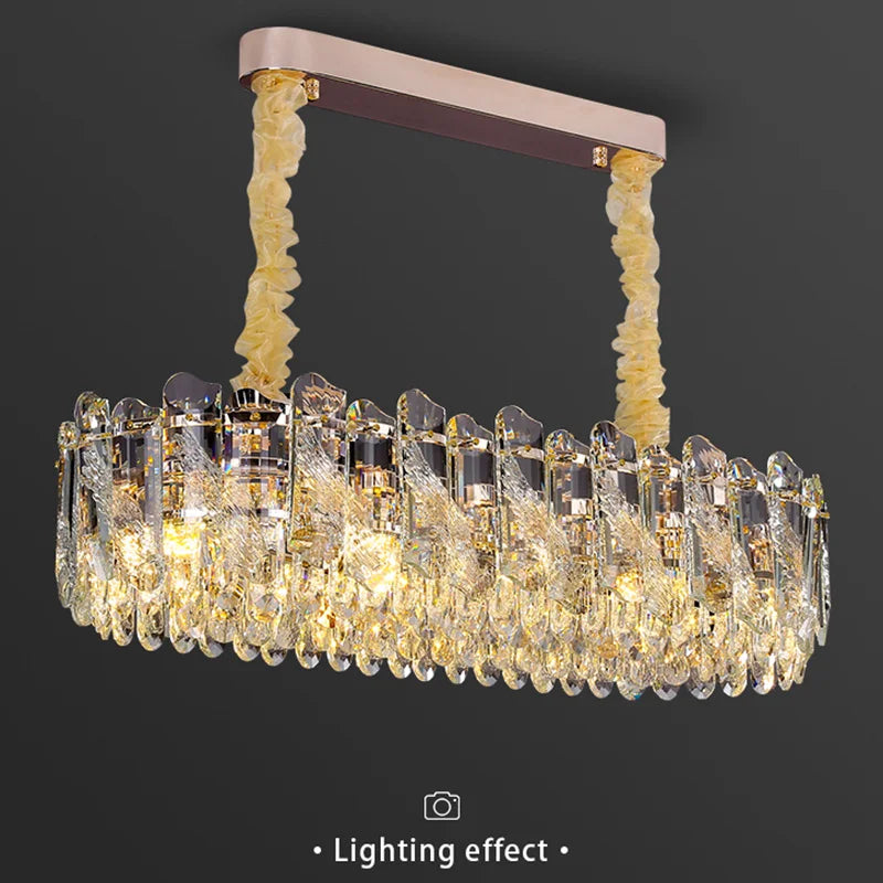 Modern 2-Tier Luxury Crystal Chandelier