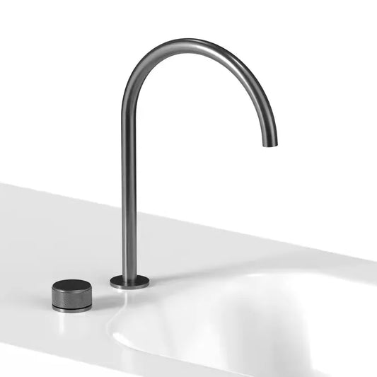 Widespread Basin Faucet  Bathroom White Black Sink Faucet Single Lever Brass Rotation Hot Cold Sink Mixer
