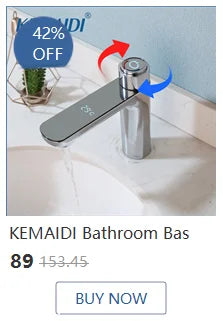 KEMAIDI Bathroom Shower Set W/ Shelf Wall Mount Shower System Hot & Cold Mixer White Gold Rainfall Bathtub Shower Faucet Set