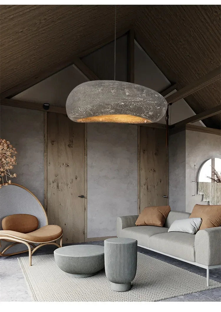 Japanese Wabi-sabi Style Living Room Chandeliers Dining Room Bar Lights Nordic Designr Curve Pendant Lights LED Home Decoration