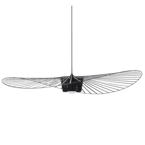 French Designer Hat-like Pendant Light Ceiling Chandelier Suspension Lamp Hanging Fixture for Living Dining Room Bedroom