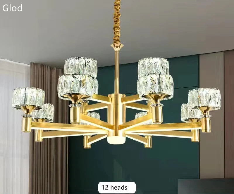 Nordic LED Luxury Living Room in Gold and Black