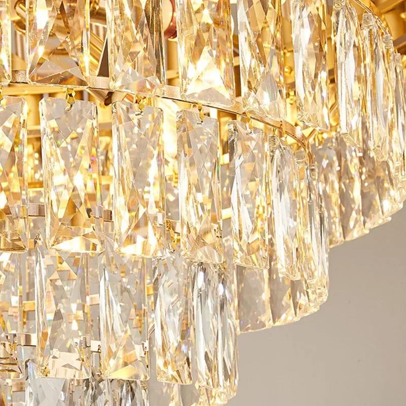 Modern Bedroom Living Dining Room Lighting Luxury Crystal Pendant Lights Gold Ceiling Chandelier Indoor Decorations Led Fixture