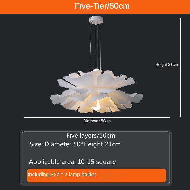 Modern Minimalist Flower LED Wave Pendant Lamp