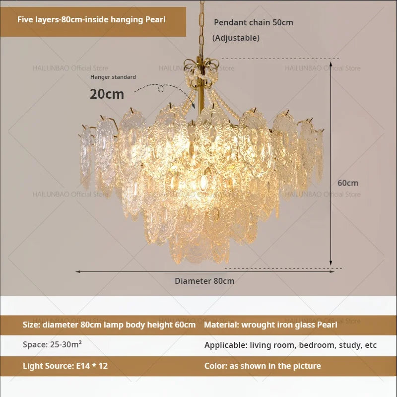 French Light Luxury Crystal Chandelier