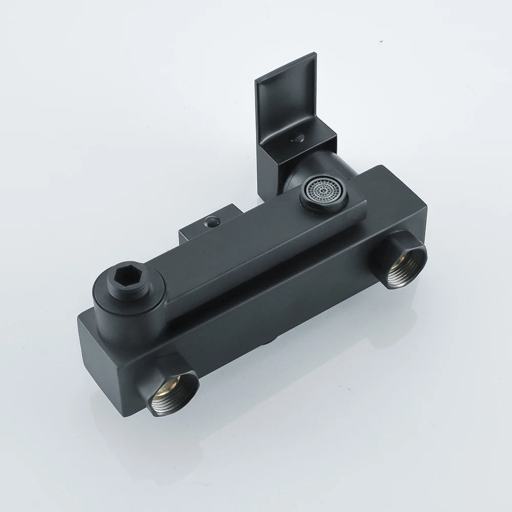Long Spout Black Shower Faucet Cold Hot Multifunction 304 Stainless Steel Bathroom Bathtub Tap With Spray Bidet