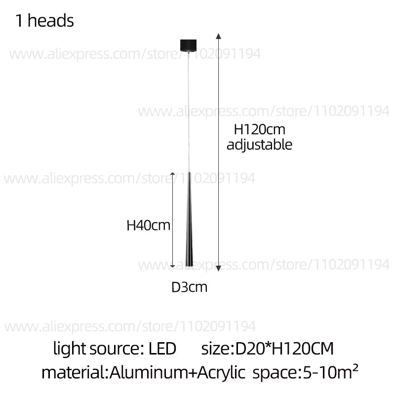 LED Modern Chandelier Minimalist Nordic Pendant Gold And Black Hanging Wire Living Room Long Chandelier Large Staircase Pendant